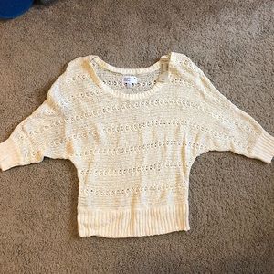 Crochet cream sweater, NWT, size small